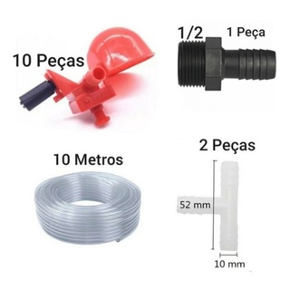 Kit Bebedouro Para Aves Com 10 Unidades