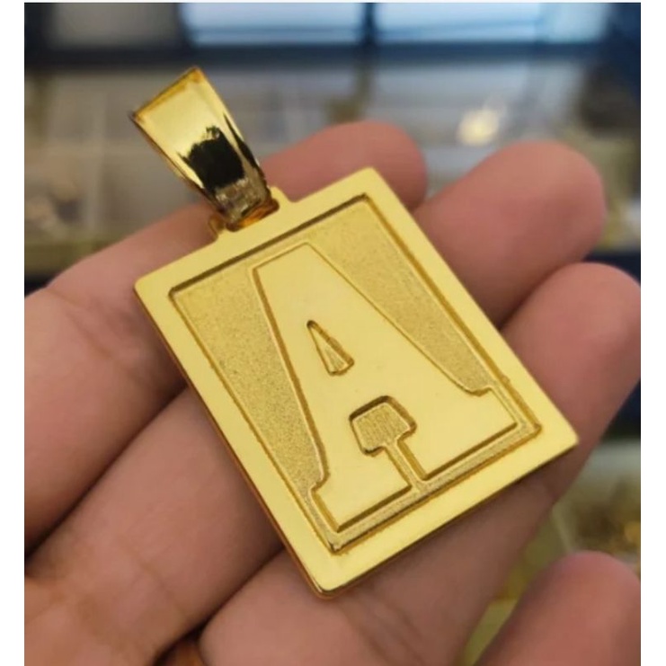 Pingente De Letra Grande Banhado A Ouro 18k | Shopee Brasil