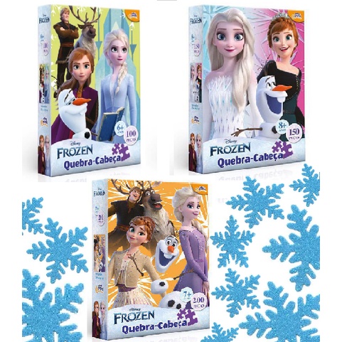 Quebra-cabeça 100 peças Frozen Disney - Viver Brincando