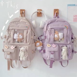 Mochila feminina cartoon japonês perfeita para estudantes um saco