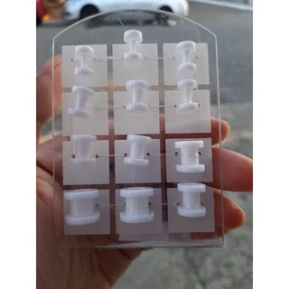 Cartela de Alargador Acrílico Preto do 2mm ao 8mm Kit 6 Pares