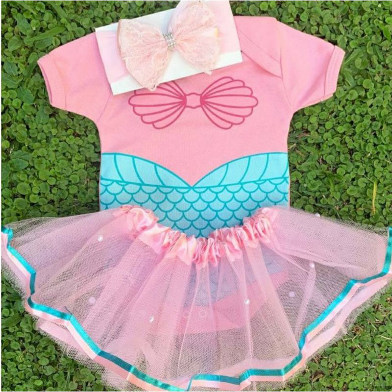 Body Para Bebê Bebê Sereia Uma Roupa De Peça