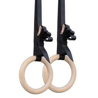 Argola Olimpica Argola de Suspensão Madeira Par Cross - Odin Fit