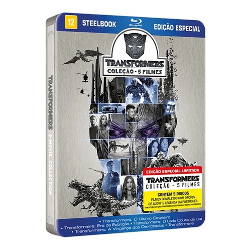 Coleção Blu-ray Filmes Transformers O Lado Oculto da Lua e A Era da  Extinção Original Dublado e Legendado