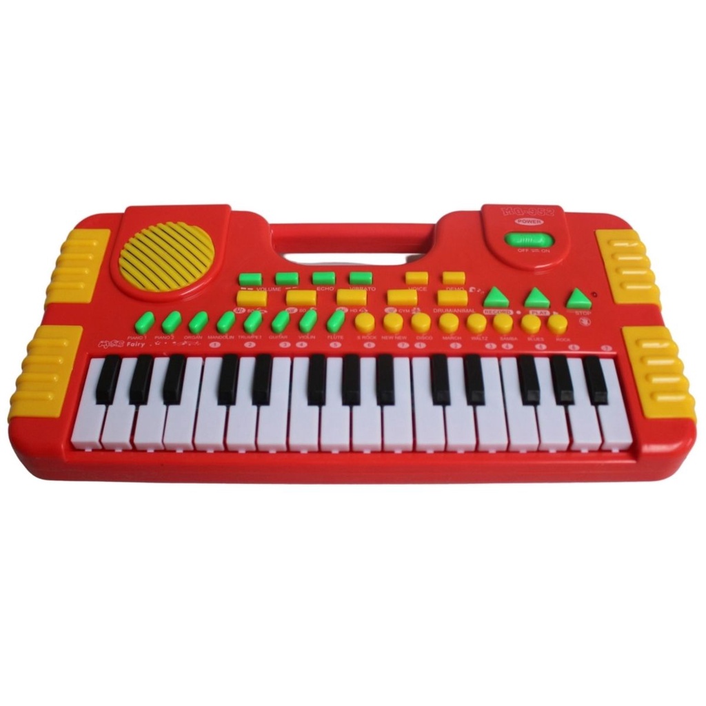 Teclado Infantil Musical Vermelho 31 Teclas 4 Sons Tambores Importway