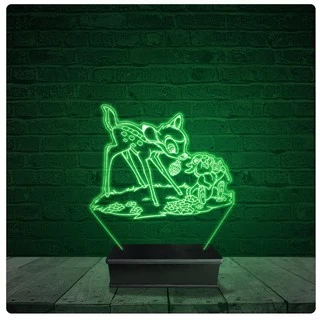 Luminária Abajur Acrílico Led - Bambi Disney 03