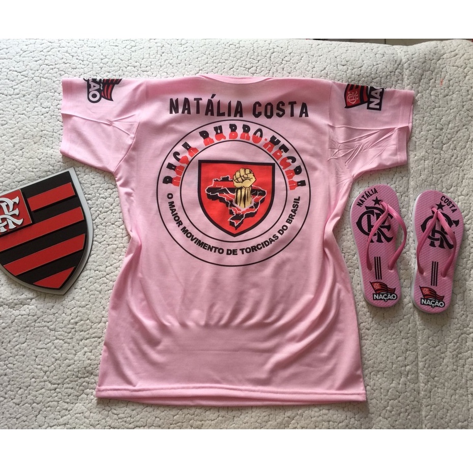 Camisa do flamengo feminina store personalizada com nome e numero