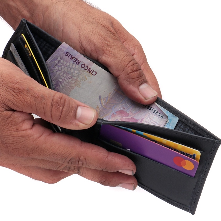 Carteira Masculina de Bolso Moderna e Bem Dividida Prática e pequena