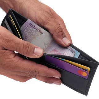 Carteira Masculina de Bolso Moderna e Bem Dividida Prática e pequena