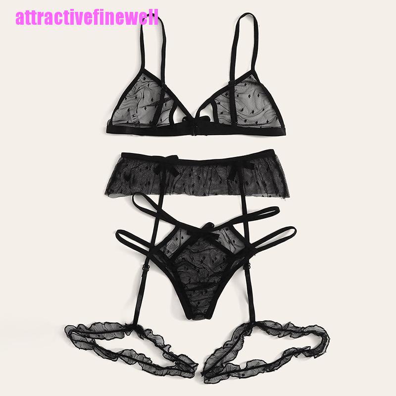 Conjuntos De Lingerie ACBR Mulher Porno Lace Sexy Transparente Bra + Thong Set Roupa Íntima