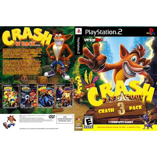 1) PSX Downloads • Crash Bandicoot Collection 3 in 1 – PlayStation 2 : Playstation  2 - PS2