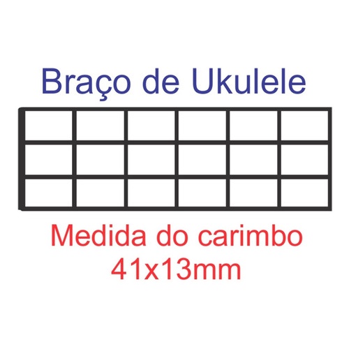 Kit 2 Carimbos 3912 Acordes Musicais Braço Violão E Ukulele
