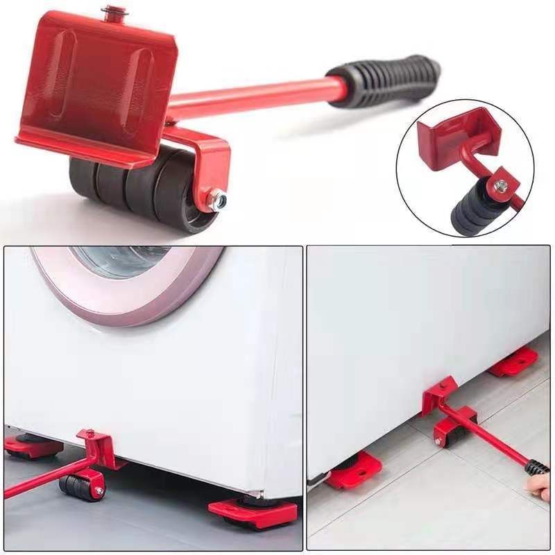 Aparelho Movedor Kit 5 Movedor Rodinhas Para Mudança De Móveis Grandes kj