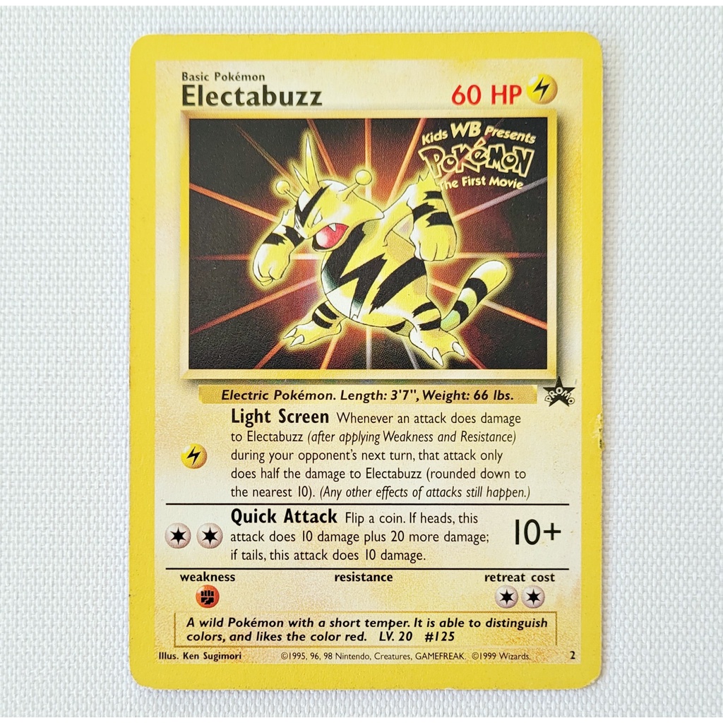 Electabuzz Pokemon Card - REAL Pokemon Card - Rare Base Set Card