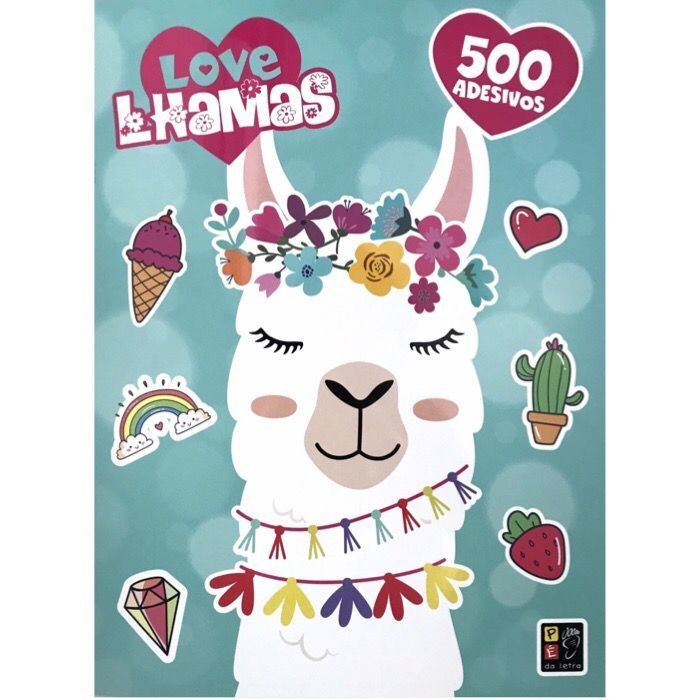 Livro Love Lhamas 500 adesivos Atividades Pé da Letra