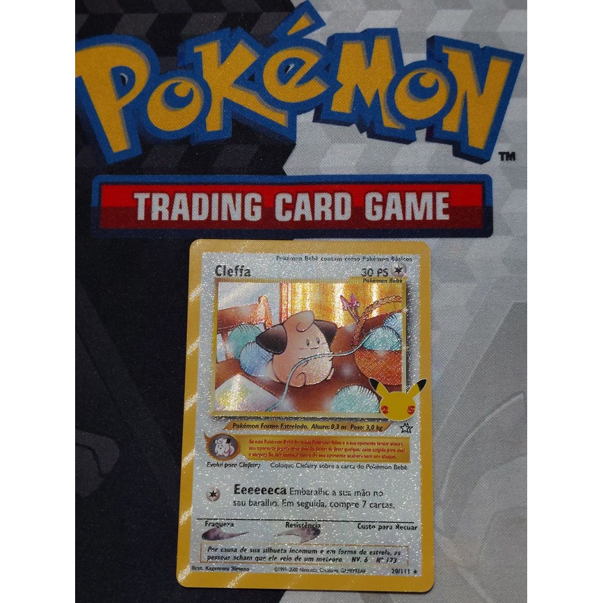 Carta Pokémon Lendária Da Coleção Celebrações Cleffa