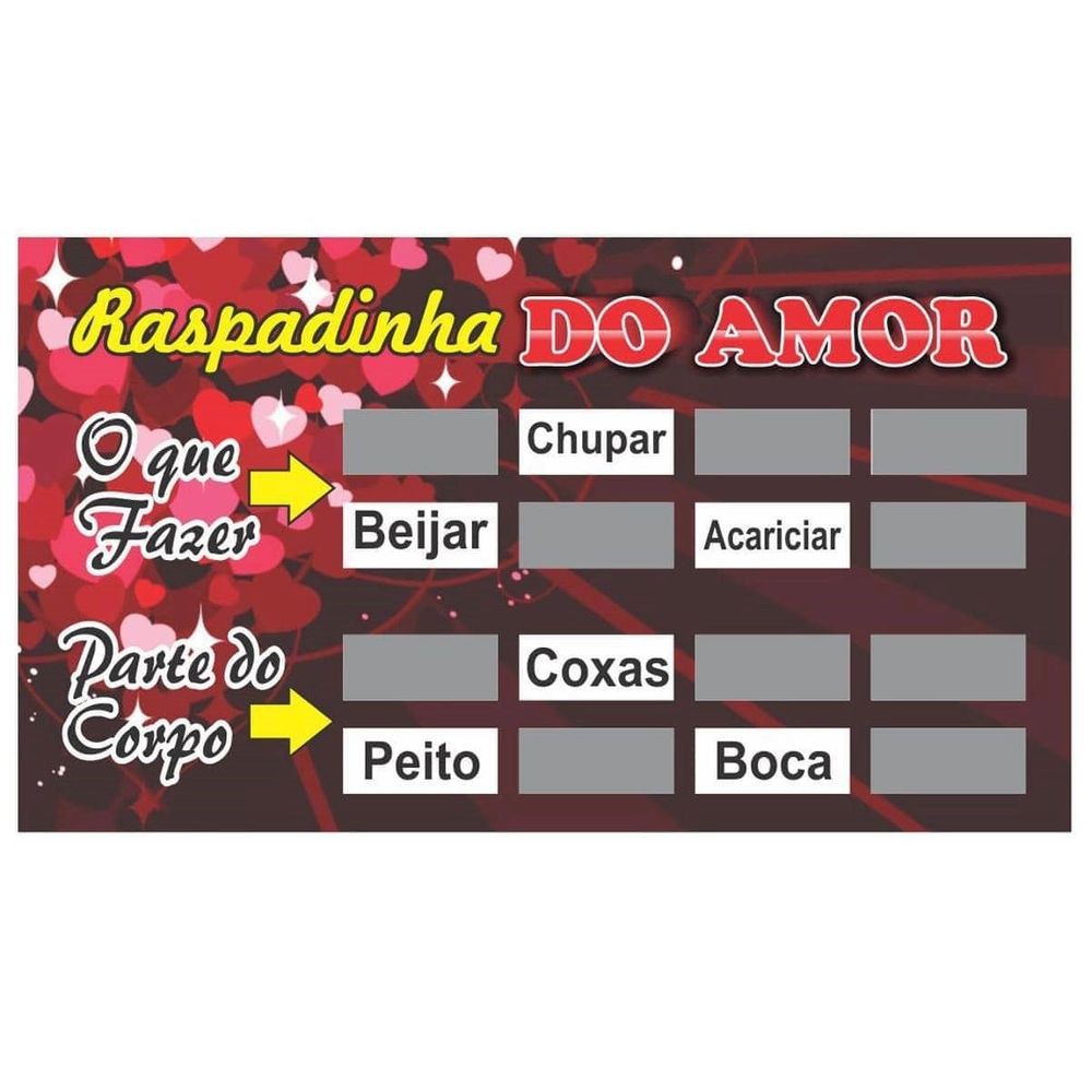 Jogo Sensual - Raspadinha do Amor - 01 Unidade