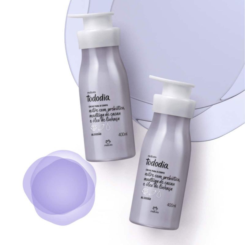 Creme Hidratante Corporal Algodão Natura Tododia - 400ml | Shopee