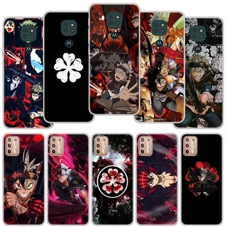 Capa Para Motorola Moto G9 G7 Plus Play Power G9 + One Macro Hyper + G50 Caixa De Telefone PA24 Black Clover Anime Logotipo Coque Macia Tpu
