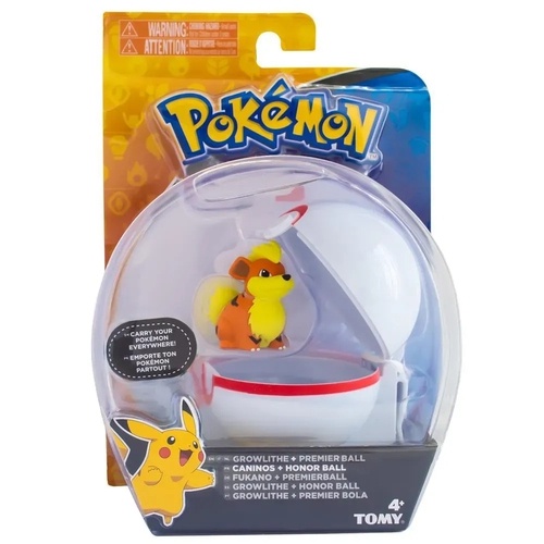 Brinquedo Pokémon Cinto Com Pokebola E Minifigura - Growlithe - Sunny
