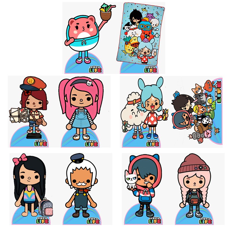 toca life kit decoração de festa infantil 10 display de 20cm | Shopee ...