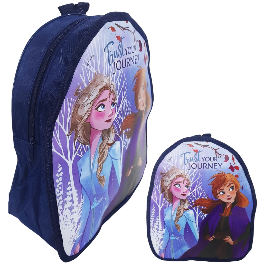 Mochila Escolar Infantil Pequena Frozen Ana Menina Bolsa Azu