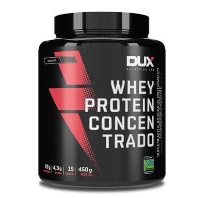 Whey Protein Concentrado Chocolate – Pote 450g Dux Nutrition