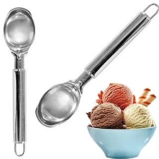 1 Colher Pegador De Sorvete Aço Inox Prata 20,5 cm, 19,5cm