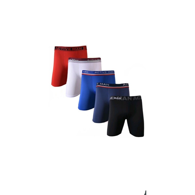Kit 05 Cueca Boxer Extra Grande Box Ciclista Plu Size Microfibra Longa