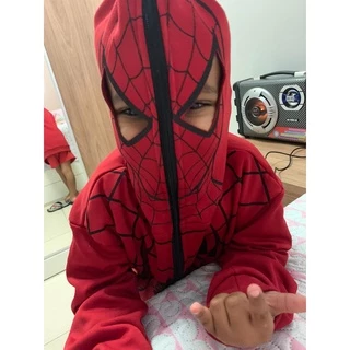 Blusa de frio Homem Aranha / casaco infantil com capuz-máscara diversos personagens Heróis