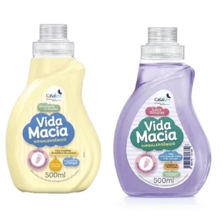 Lava Roupas Líquido Vida Macia Sabão e Amaciante 500ml - Opção de KIT em Oferta na Shopee
