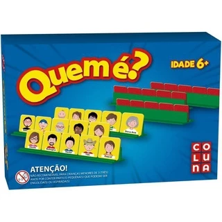 Jogo Quem é? (Estilo Cara a Cara) com 40 Personagens + 20 Cartas e 08 Suportes - Coluna