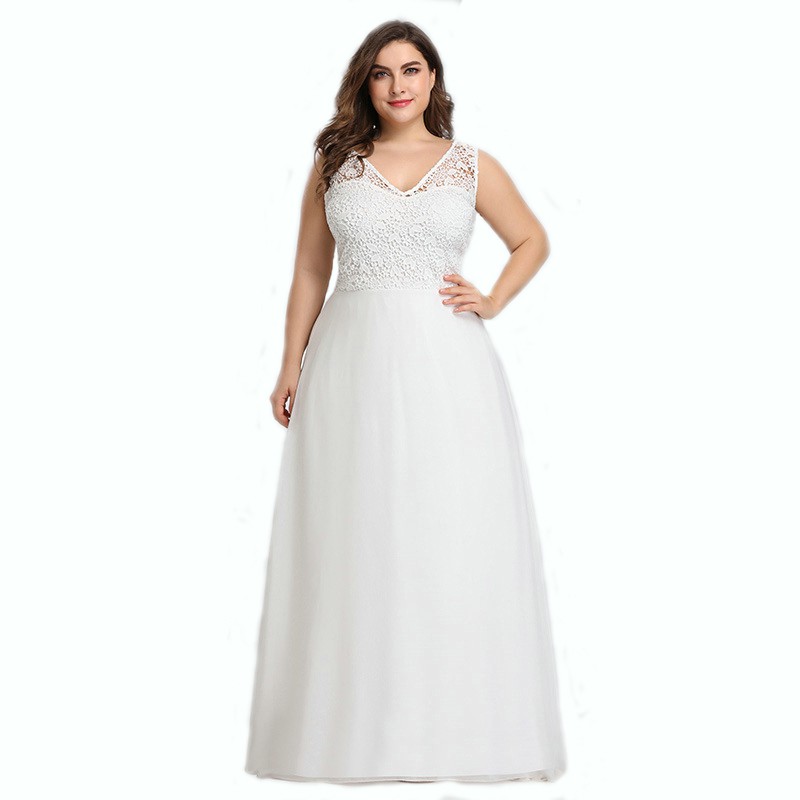 Vestido Branco Longo Renda Plus Size Vestido Noiva Branco Longo M