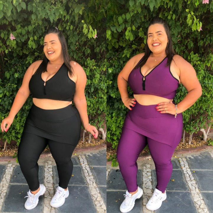 Calça Legging Plus Size Roupa Fitness De Academia Feminina Leg