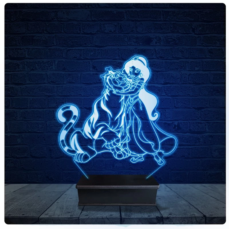 Luminária Led Acrilico Abajur - Jasmine Aladin 2