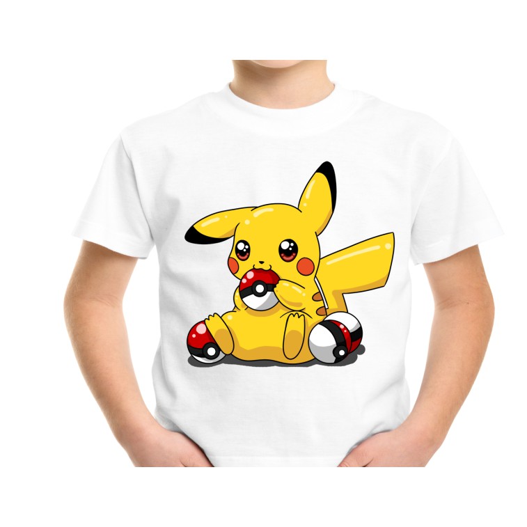 Camisa Camiseta Pokemon Pikachu Personalizada Infantil juvenil Shopee Brasil