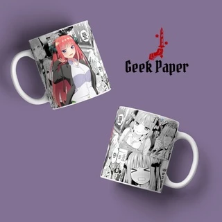 Caneca de Porcelana Gotoubun no Hanayome As Quíntuplas Anime Mangás Nino Nakano Cozinha e Decoração