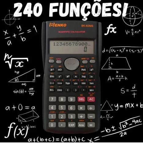 Calculadora Científica com 240 Funções, Visor de 2 Linhas e 10 Dígitos,  Casio, FX-82MS, Cinza