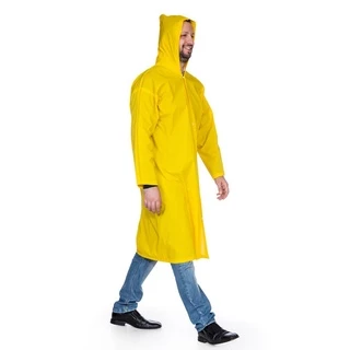 Capa De Chuva PVC Forrada c/ Capuz Proteção Impermeável Obras Agro EPI