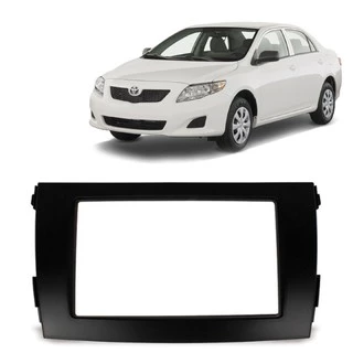 Moldura 1 / 2 Din - Toyota Corolla 2009 - Japonês/Chinês - Preta