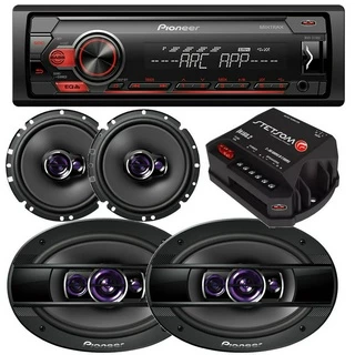 Aparelho Som Pioneer Mvh-s118ui + Falante 6 + 6x9 Top Mais potente o melhor do mercado