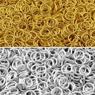 Argola Metal Para Bijuterias 8mm - Prata/Dourada
