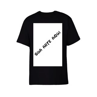 Camiseta preta personalizada 100% algodão - UNISSEX