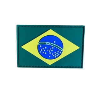 Patch Bordado Bandeira do Brasil 5x3,5cm Termocolante ou Velcro
