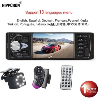 Rádio Automóvel 1 Din Autoradio 4022D Bluetooth 4.1 " Suporte De Tela Câmera De Visão Traseira Volante Contral Estéreo Para Carro