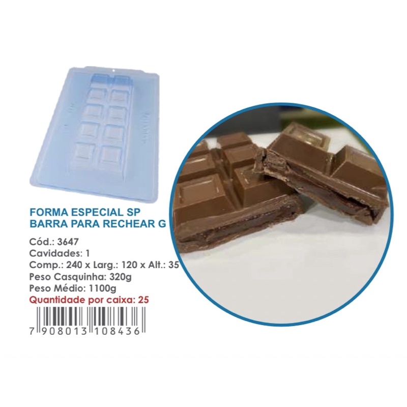 Forma S Profissional 3 partes com Silicone BARRA PARA RECHEAR GRANDE ...