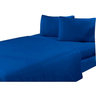 Jogo De Lencol Microfibra Casal Padrao 3 Pecas Azul