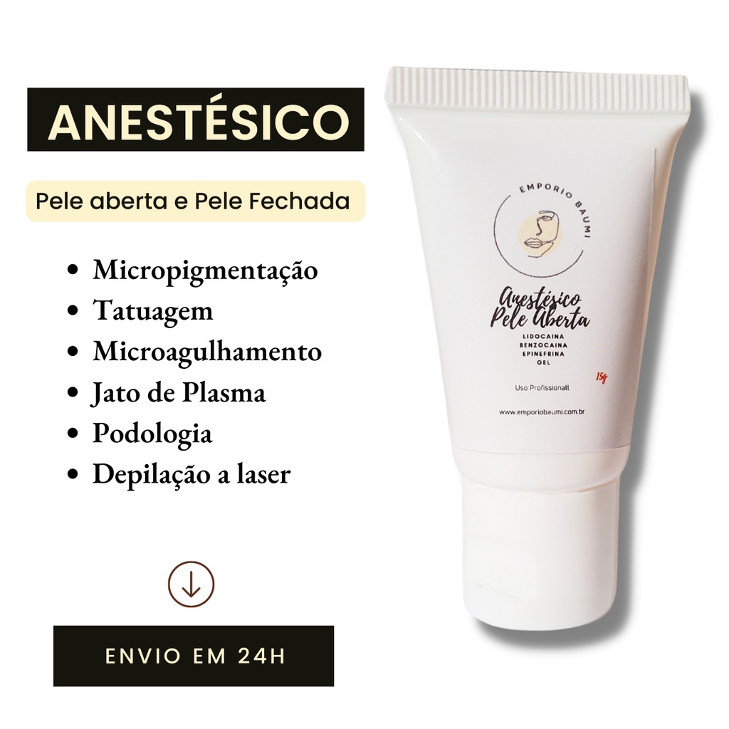 Micropigmentacao - Estética - Zero Dor - Calmante Dermico - Anti Dor 15g