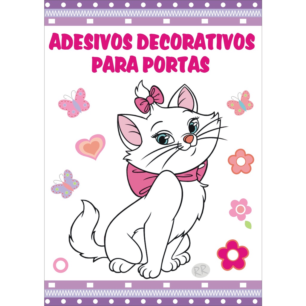 Adesivo decorativo para Porta Gatinha Marie