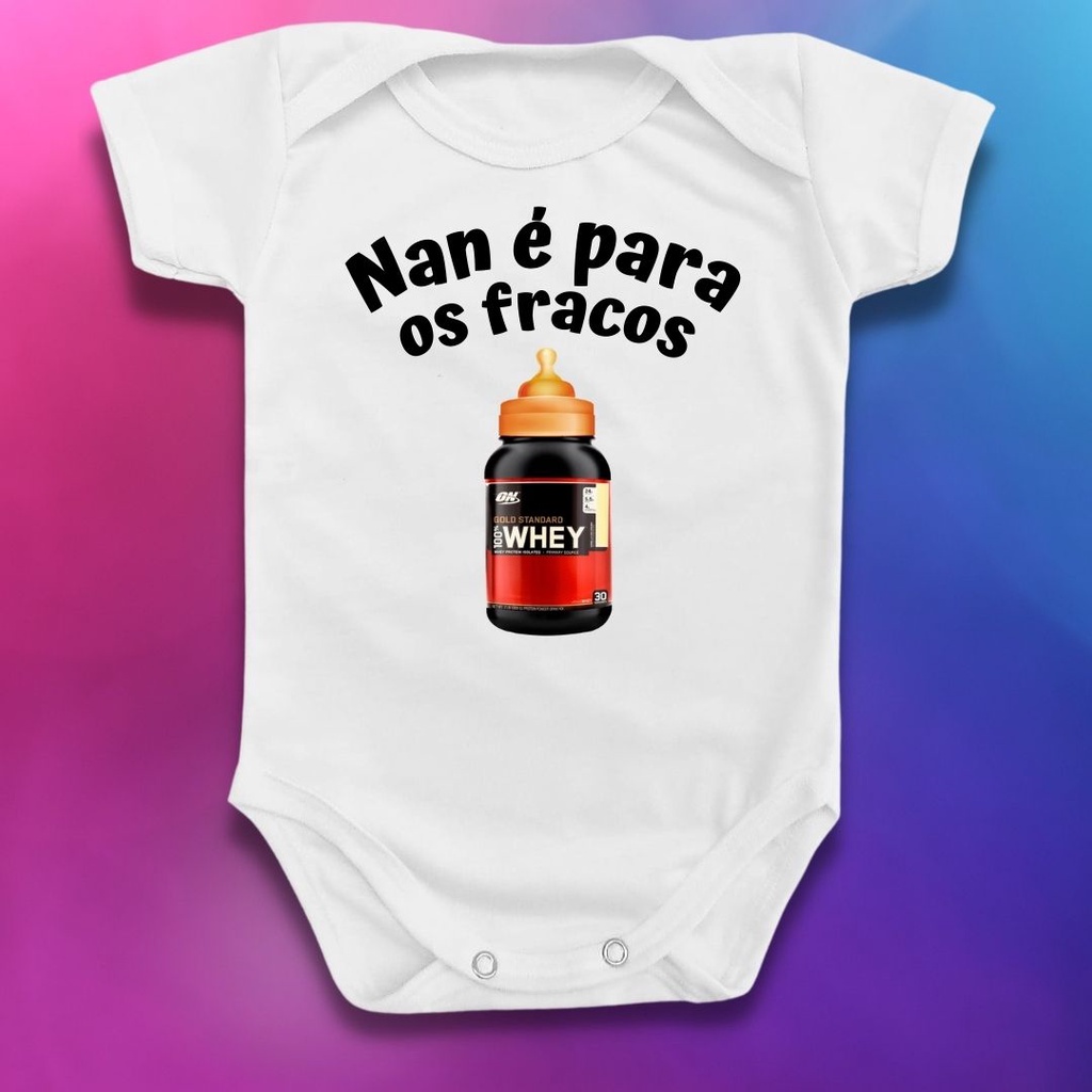 Body Bebê Nam Para Os Fracos Whey Divertido Menino Menina